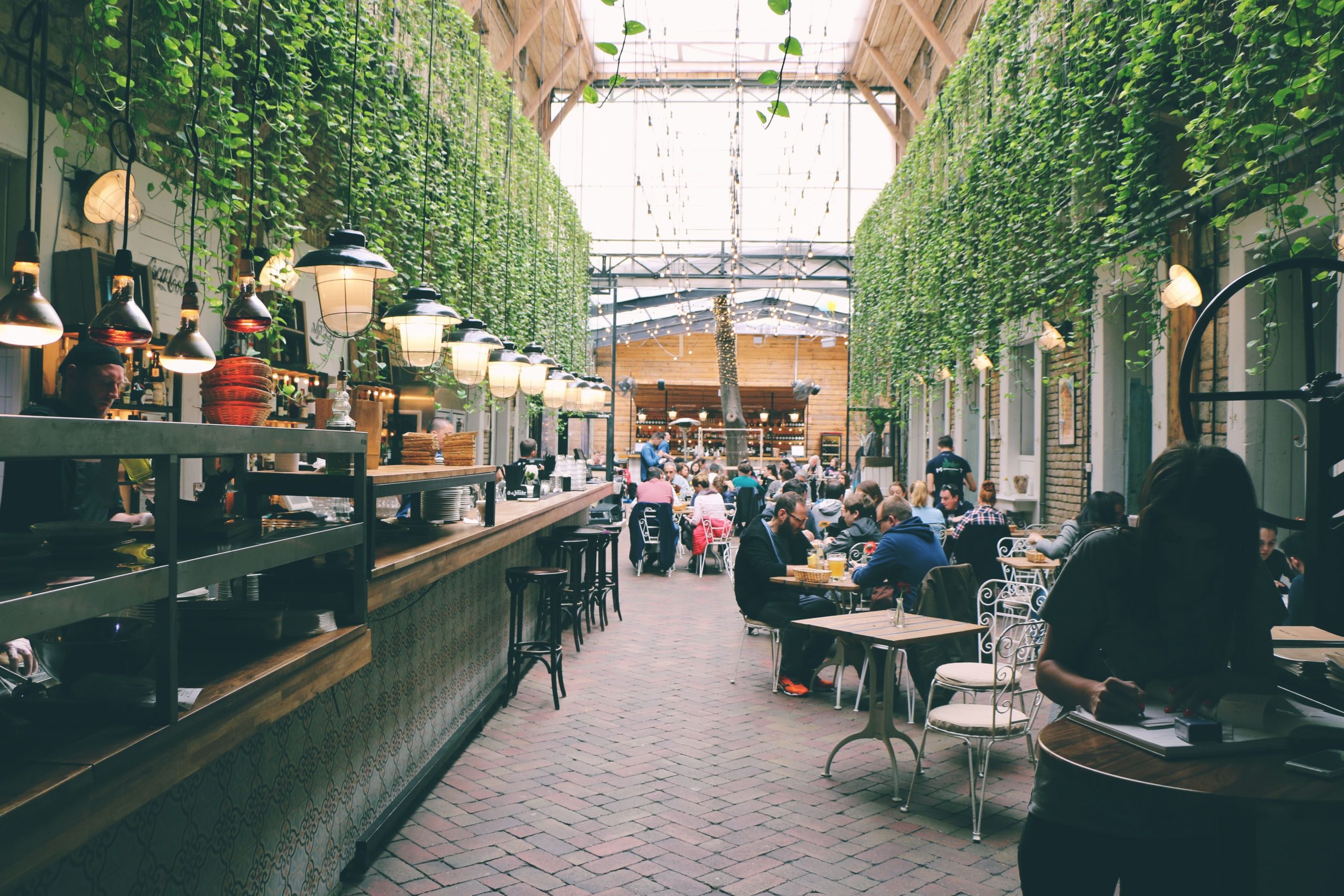 Photo of a casual dining restaurant with diners enjoying their meals