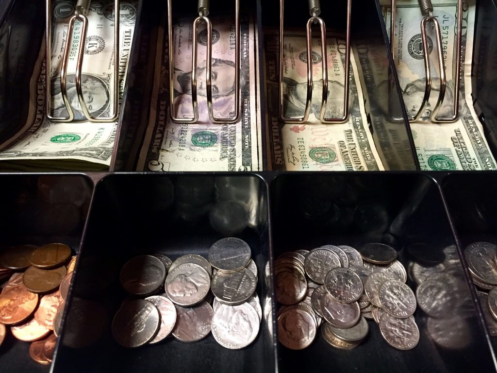 Image of cash in the register till